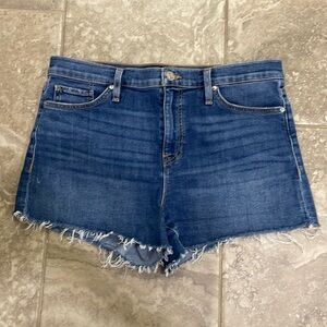 Hudson Jeans Dark Blue Frayed Hem Shorts